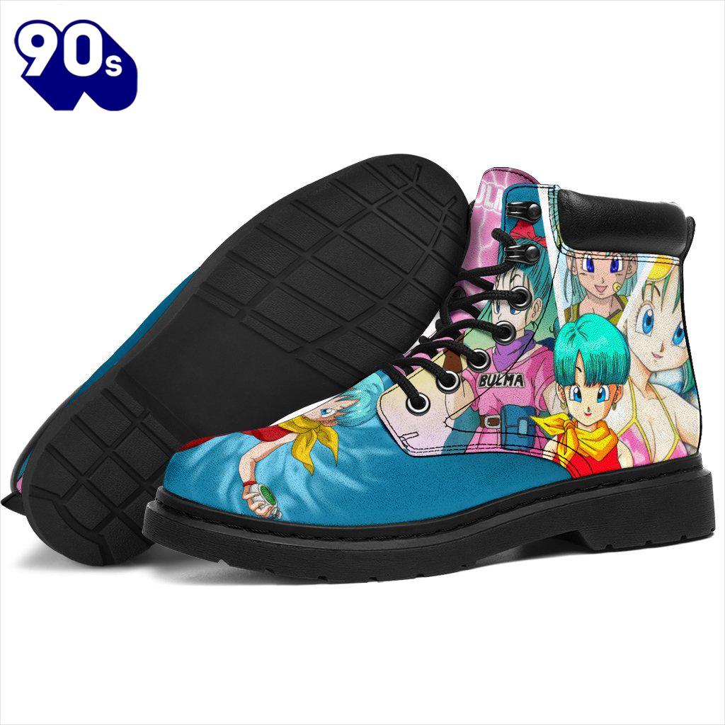 Bulma Dragon Ball Leather Boots Shoes Custom Anime Fan Gift Idea Bulma Dragon Ball Leather Boots Shoes Custom Anime Fan Gift Idea