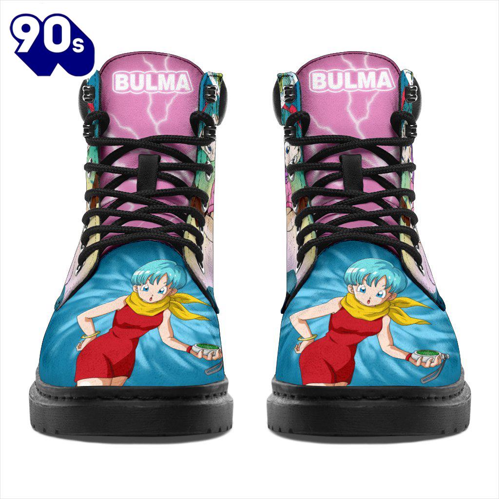 Bulma Dragon Ball Leather Boots Shoes Custom Anime Fan Gift Idea Bulma Dragon Ball Leather Boots Shoes Custom Anime Fan Gift Idea