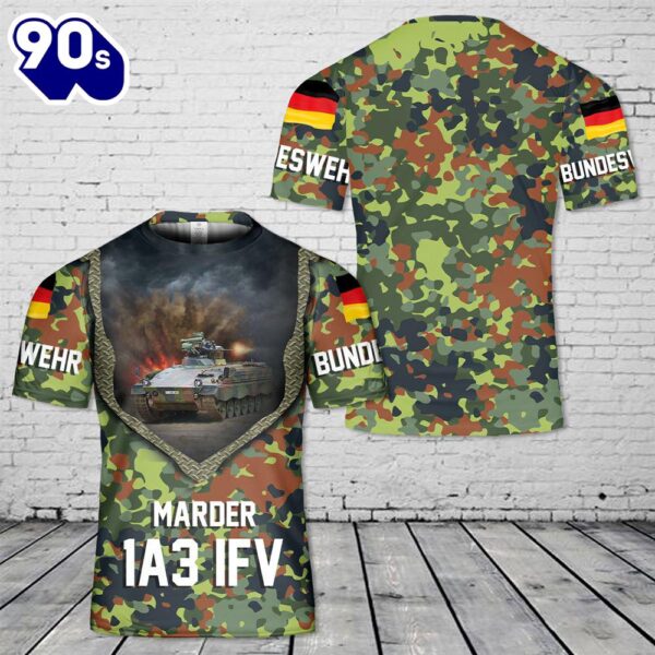 Bundeswehr Marder 1A3 IFV T-Shirt 3D – Veteran 3D Shirt