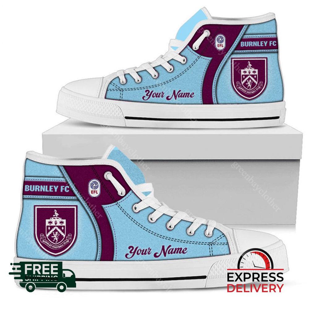 Burnley F.C Personalzied High Top Canvas Shoes Burnley F.C Personalzied High Top Canvas Shoes
