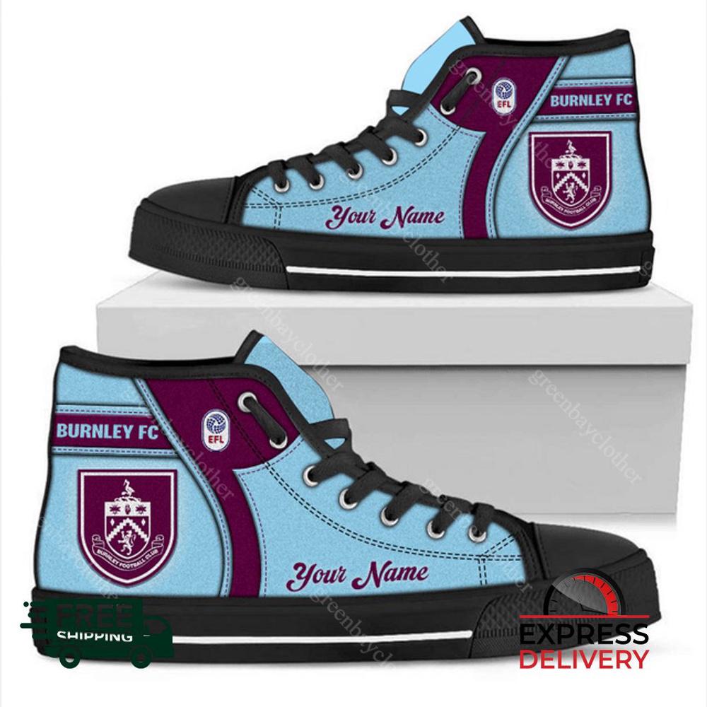Burnley F.C Personalzied High Top Canvas Shoes Burnley F.C Personalzied High Top Canvas Shoes