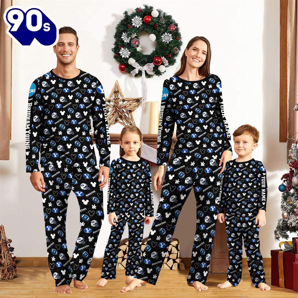 BYU Cougars NCAA And Mickey Mouse Pajamas Custom Your Name Mickey Pajama Set BYU Cougars NCAA And Mickey Mouse Pajamas Custom Your Name Mickey Pajama Set