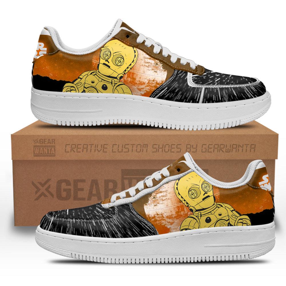 C-3PO Air Sneakers Custom Star Wars Shoes C-3PO Air Sneakers Custom Star Wars Shoes