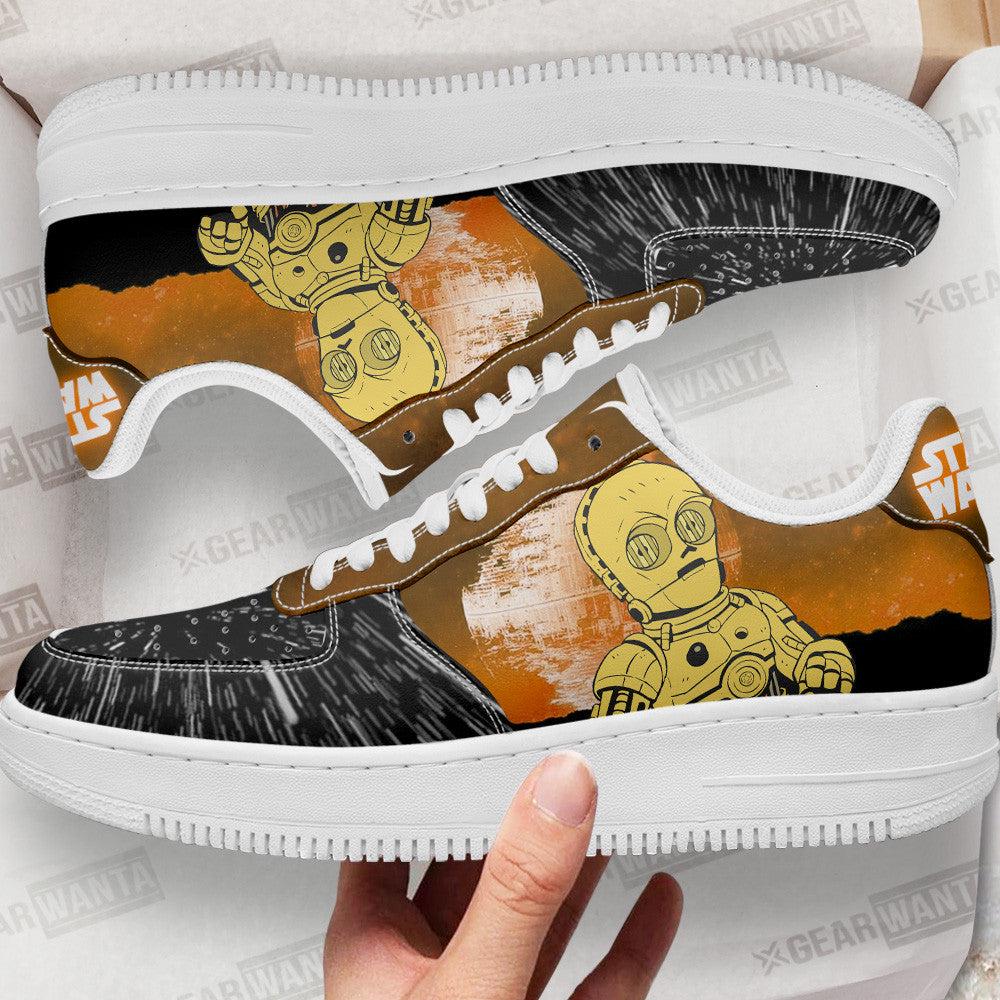 C-3PO Air Sneakers Custom Star Wars Shoes C-3PO Air Sneakers Custom Star Wars Shoes
