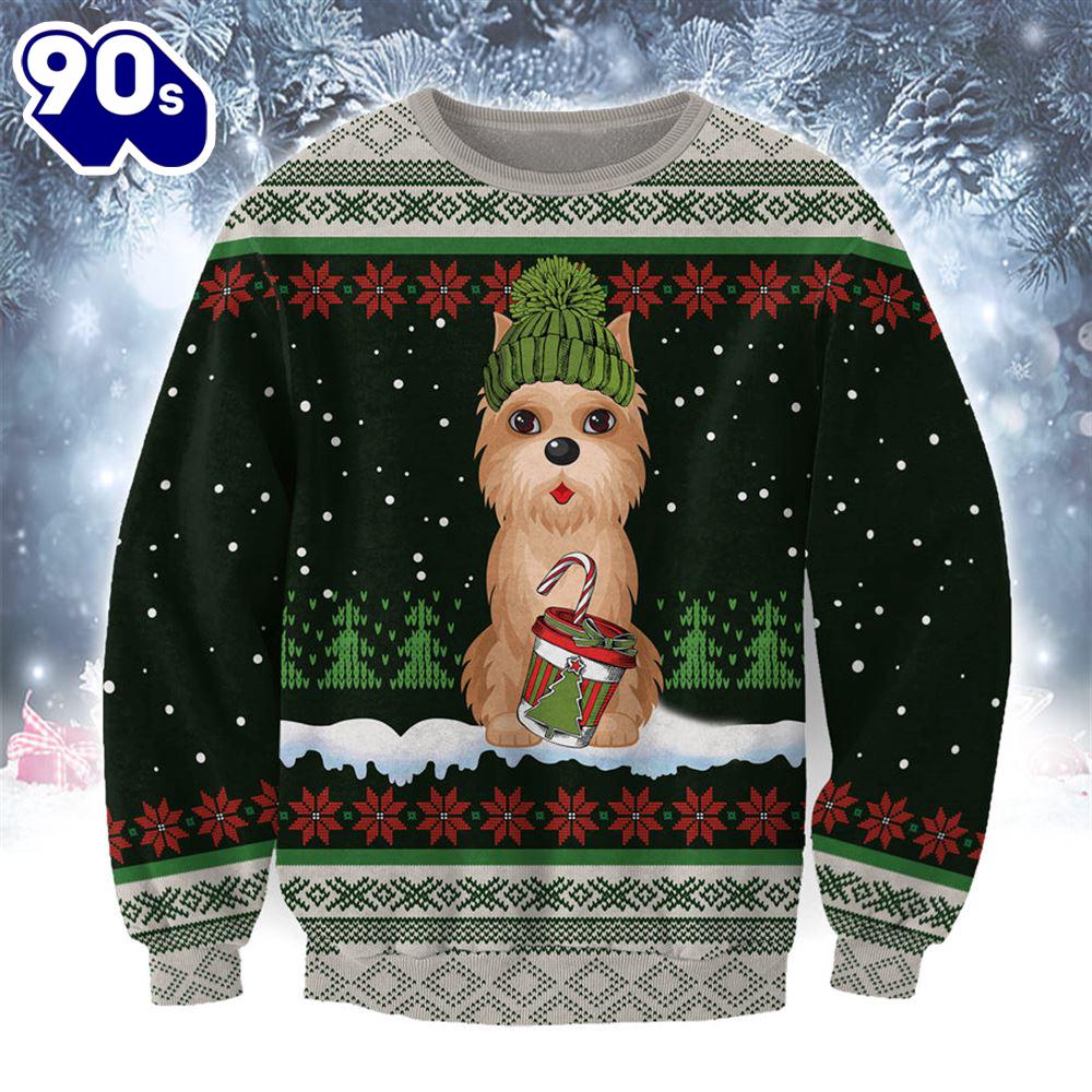 Cairn Terrier With Snow And Christmas Ugly Sweater Cairn Terrier With Snow And Christmas Ugly Sweater