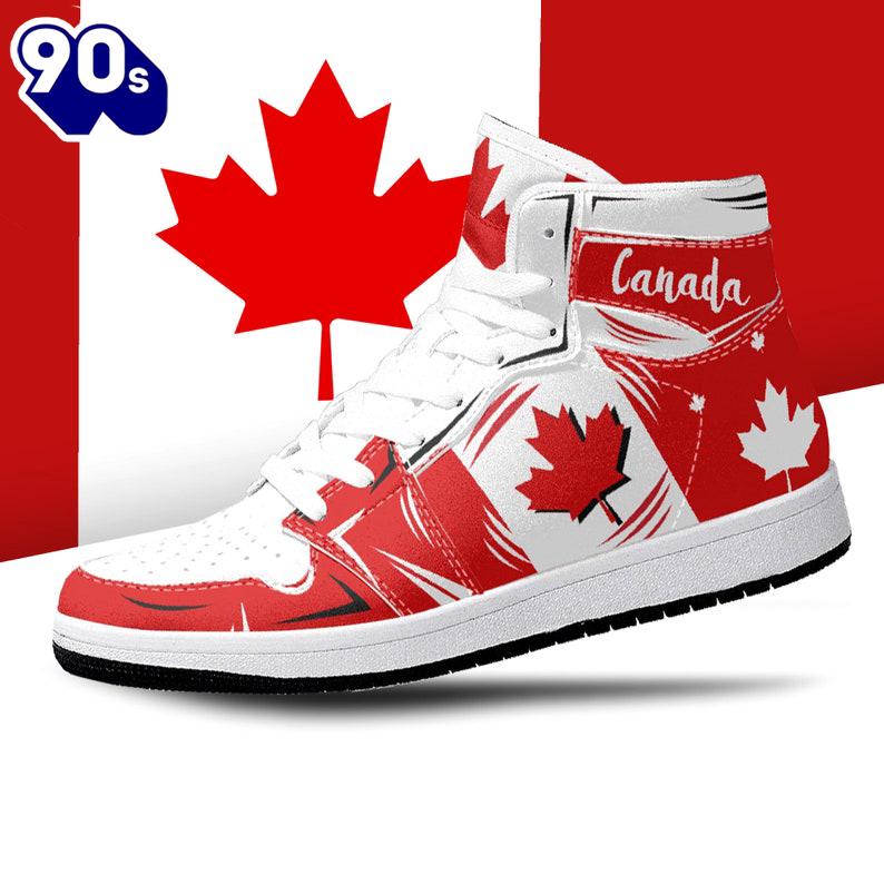 Canada Flag JD1 Sneakers Custom Country Canada Flag JD1 Sneakers Custom Country