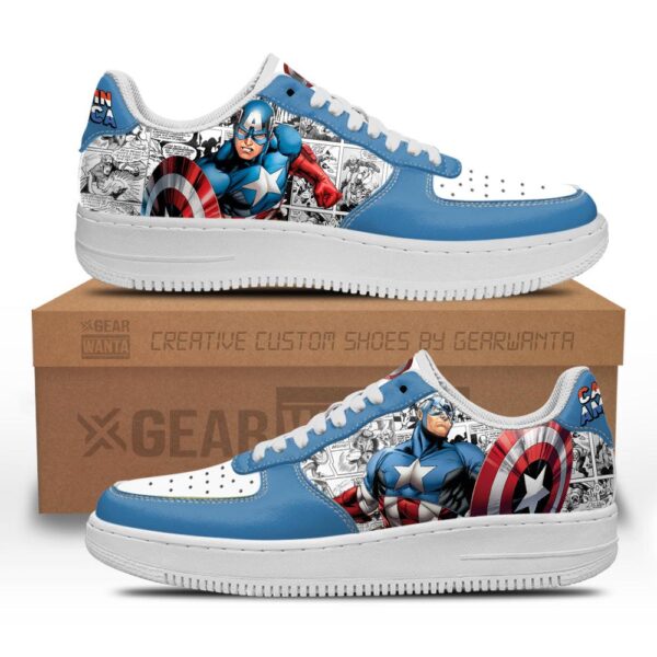 Captain America Air Sneakers Custom Comic Shoes