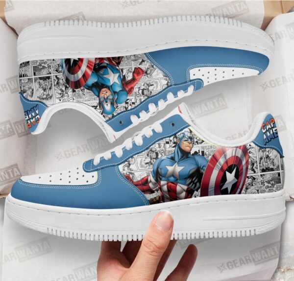 Captain America Air Sneakers Custom Comic Shoes