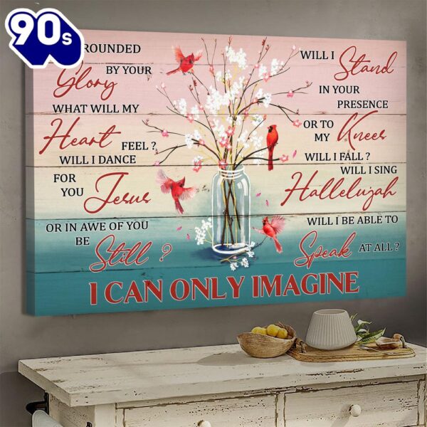 Cardinal Baby Flower Vase I Can Only Imagine Canvas Wall Art   Gift Christmas