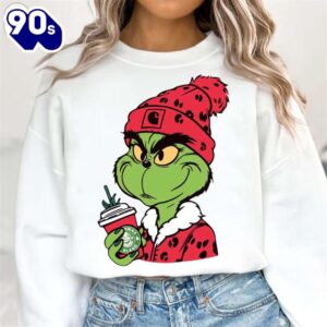 Carhartt Red Grinch Starbucks Coffee Shirt, Carhartt Grinches Coffee Shirt Gift Xmas