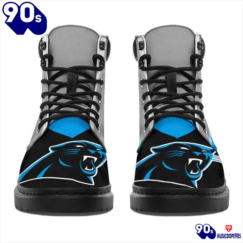 Carolina Panthers All Season Boots Casual Shoes Vegan Leather Custom Boot Shoes Carolina Panthers All Season Boots Casual Shoes Vegan Leather Custom Boot Shoes