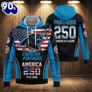 Carolina Panthers America 250th Anniversary 1776-2026 Hoodie