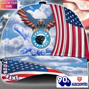 Carolina Panthers Cap Pride US 4th Of July Cap Veterans Cap Custom Name