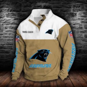 Carolina Panthers Double Breasted Stand Collar Hoodie
