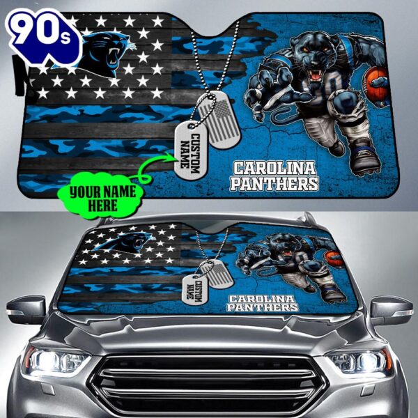 Carolina Panthers NFL Car Sun Shade For Fans