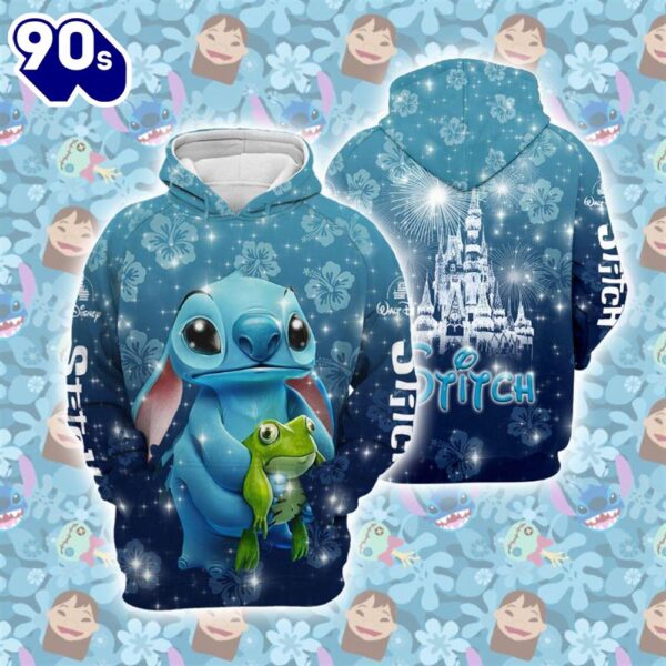 Cartoon Character Blink Frog Stitch Hoodie All Over Printed 3D Unisex Men Women