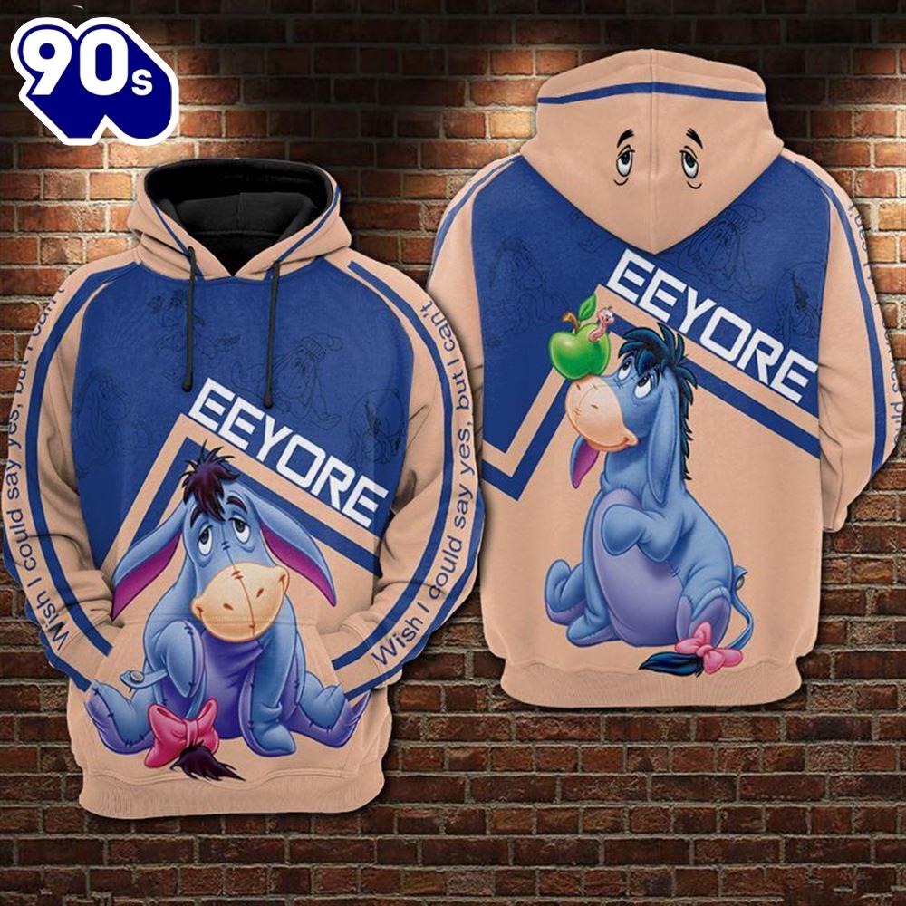 Cartoon Character Eeyore Ziczac Hoodie All Over Printed 3D Unisex Men Women Cartoon Character Eeyore Ziczac Hoodie All Over Printed 3D Unisex Men Women