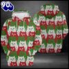 Cat Color Christmas Hoodie All Over Print  , Pet Christmas 3d Shirt