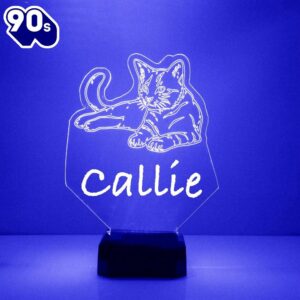 Cat Night Light Personalized Free…