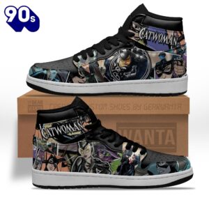 Catwoman Shoes Custom Villains J1 Sneakers