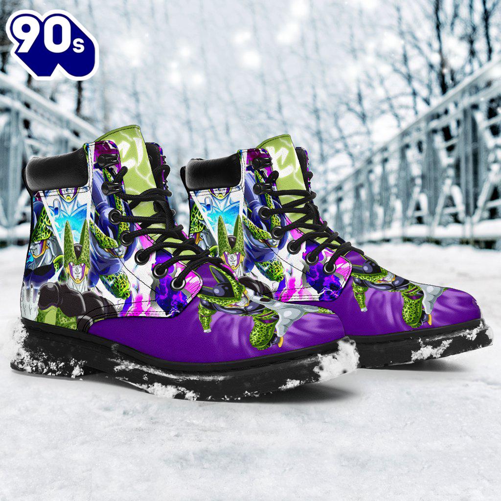 Cell Dragon Ball Leather Boots Shoes Custom Anime Gift Idea Cell Dragon Ball Leather Boots Shoes Custom Anime Gift Idea