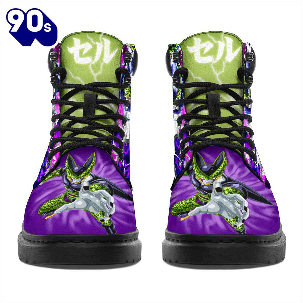 Cell Dragon Ball Leather Boots Shoes Custom Anime Gift Idea Cell Dragon Ball Leather Boots Shoes Custom Anime Gift Idea