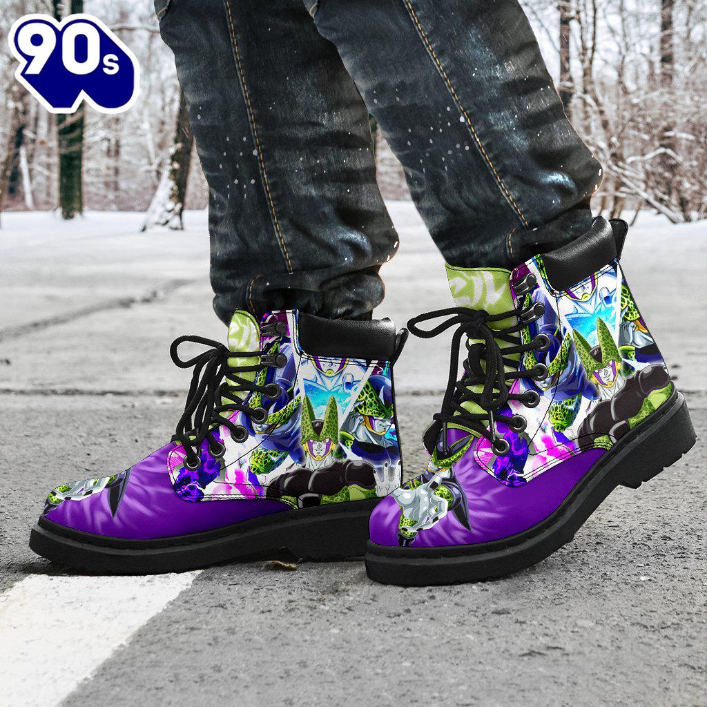 Cell Dragon Ball Leather Boots Shoes Custom Anime Gift Idea Cell Dragon Ball Leather Boots Shoes Custom Anime Gift Idea