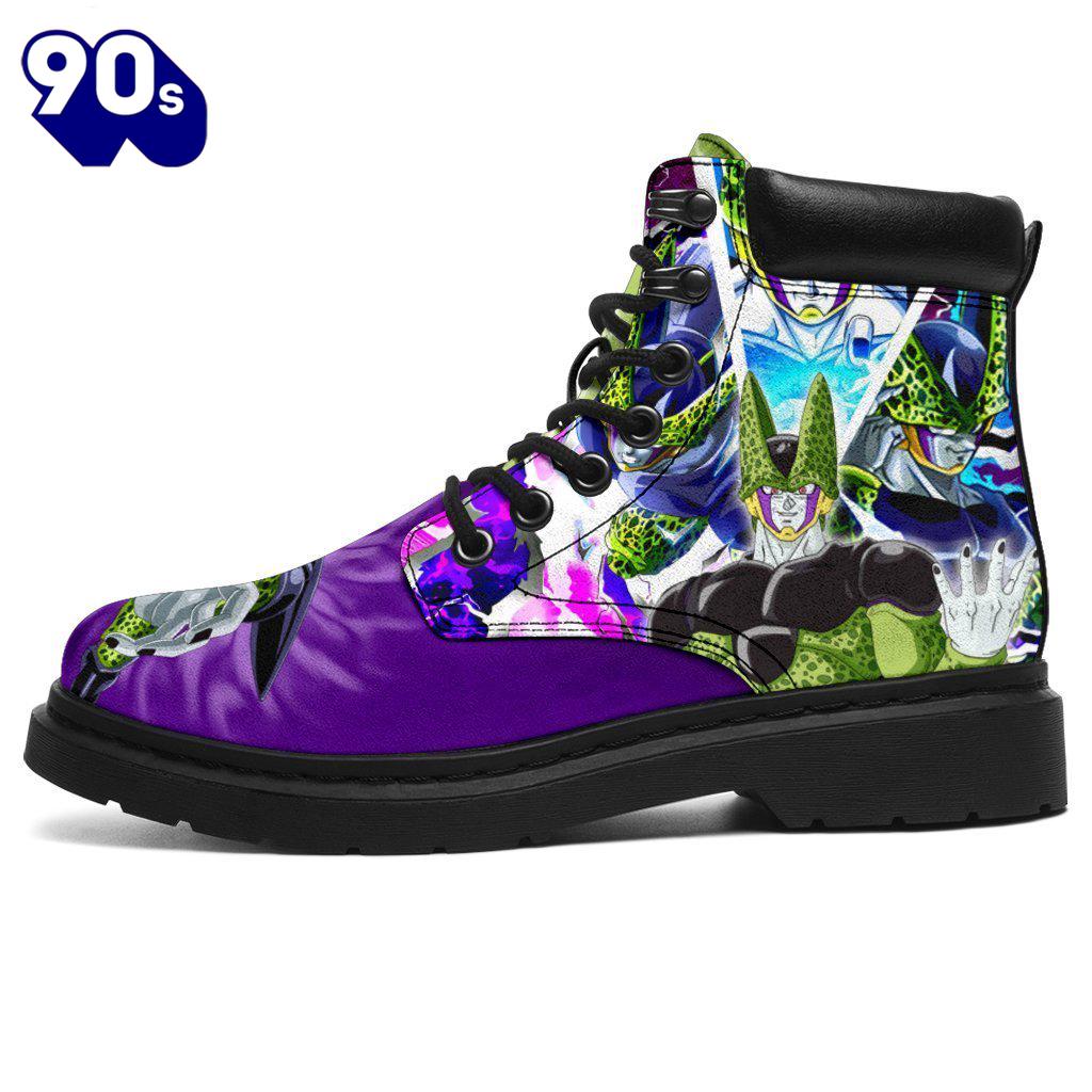 Cell Dragon Ball Leather Boots Shoes Custom Anime Gift Idea Cell Dragon Ball Leather Boots Shoes Custom Anime Gift Idea