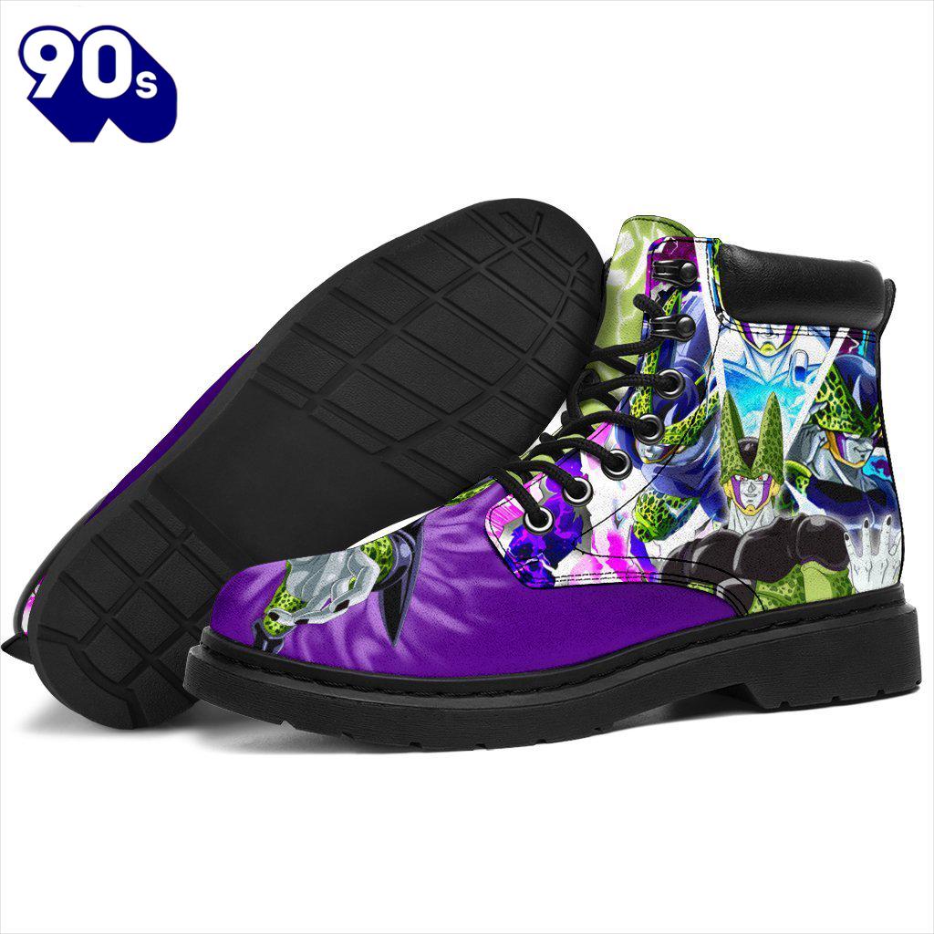Cell Dragon Ball Leather Boots Shoes Custom Anime Gift Idea Cell Dragon Ball Leather Boots Shoes Custom Anime Gift Idea