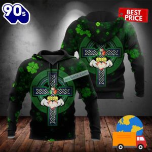 Celtic Cross Shamrock St Patricks…