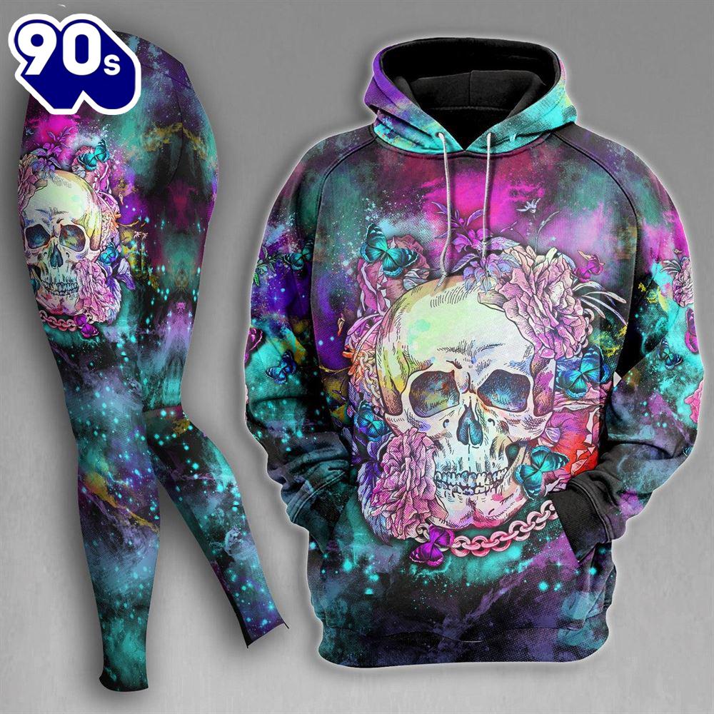 Chain Skull Rose Colorful Combo Hoodie And Leggings Chain Skull Rose Colorful Combo Hoodie And Leggings