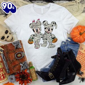 Cheap Disney Mickey And Minnie Mummies Costume Mickey Halloween Shirt For Man And Women