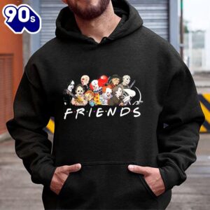 Cheap Horror Killer Characters Are Coming Friends Halloween Hoodie For Man And Women