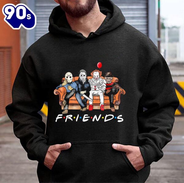 Cheapest Four Killer Characters Of Horror Film Friends Halloween Hoodie For Man And Women