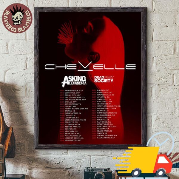 Chevelle 2025 Tour America Tour Dates Canvas
