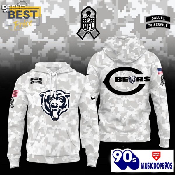 Chicago Bears Camo 2024 Salute to Service Hoodie, Jogger, Cap
