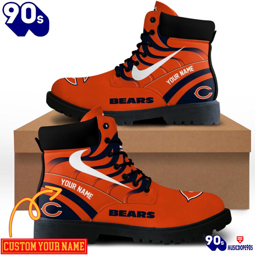 Chicago Bears Custom Boots Shoes Idea Gift For Fan Chicago Bears Custom Boots Shoes Idea Gift For Fan