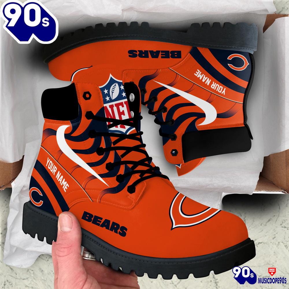 Chicago Bears Custom Boots Shoes Idea Gift For Fan Chicago Bears Custom Boots Shoes Idea Gift For Fan