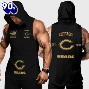 Chicago Bears Men Workout Hooded Tank Top