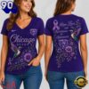 Chicago Bears NFL Alzheimer’s Awareness Month V neck T Shirt, NFL Fan V Neck Shirt