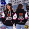 Chicago Bears NFL Breast Cancer Awareness Hoodie, Faith Strength Football 3D Shirt, NFL Trending Shirt