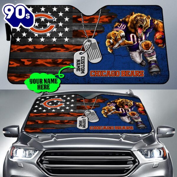 Chicago Bears NFL Car Sun Shade For Fans