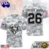 Chicago Bears NFL Salute to Service Custom Name & Number Camo 3D Shirt, NFL Trending Shirt