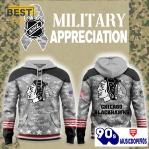 Chicago Blackhawks 2024 Military Appreciation Hoodie, Jogger, Cap