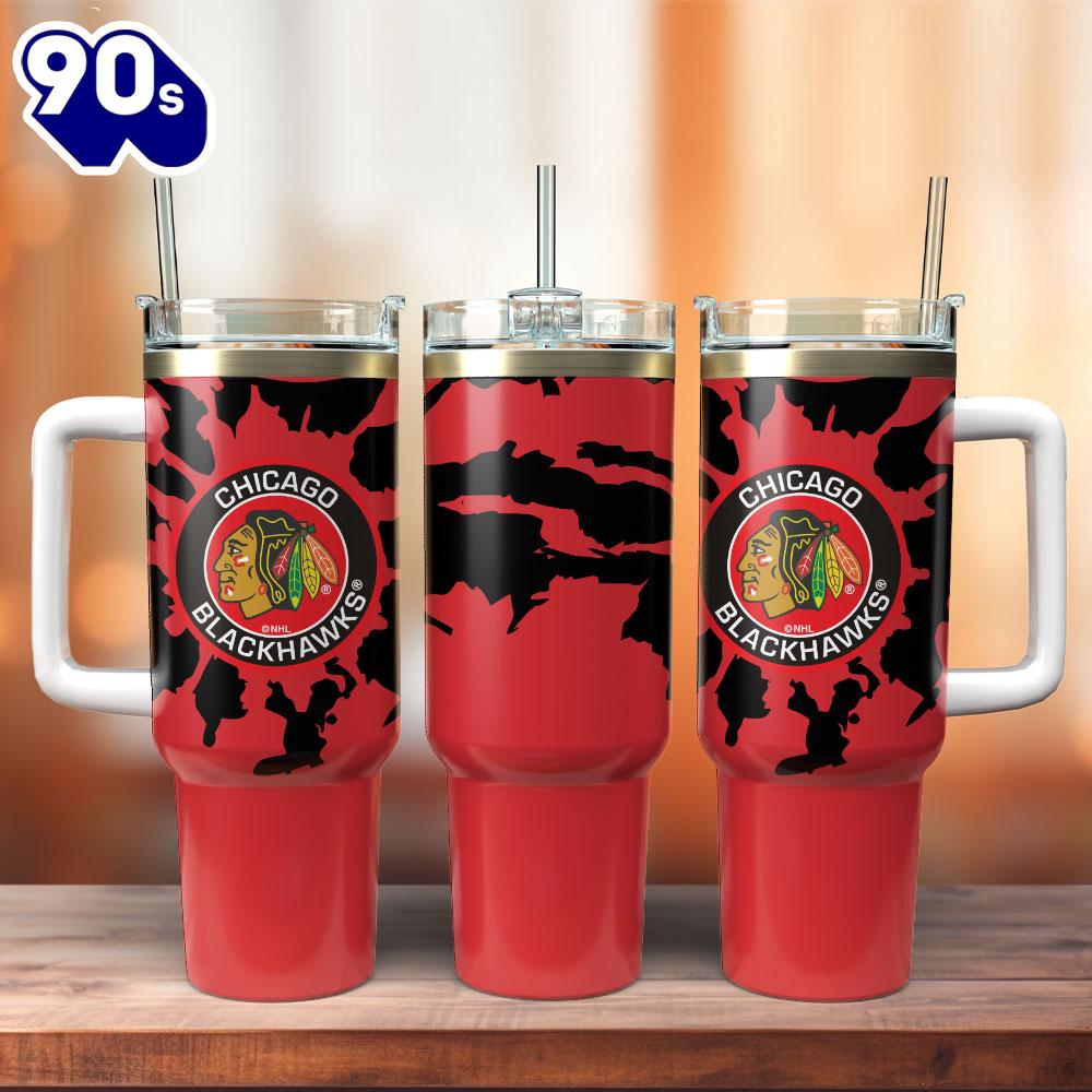Chicago Blackhawks Hockey NHL Sport Custom Stanley Quencher 40oz Stainless Steel Tumbler With Handle - NHL Tumbler 40oz Chicago Blackhawks Hockey NHL Sport Custom Stanley Quencher 40oz Stainless Steel Tumbler With Handle - NHL Tumbler 40oz