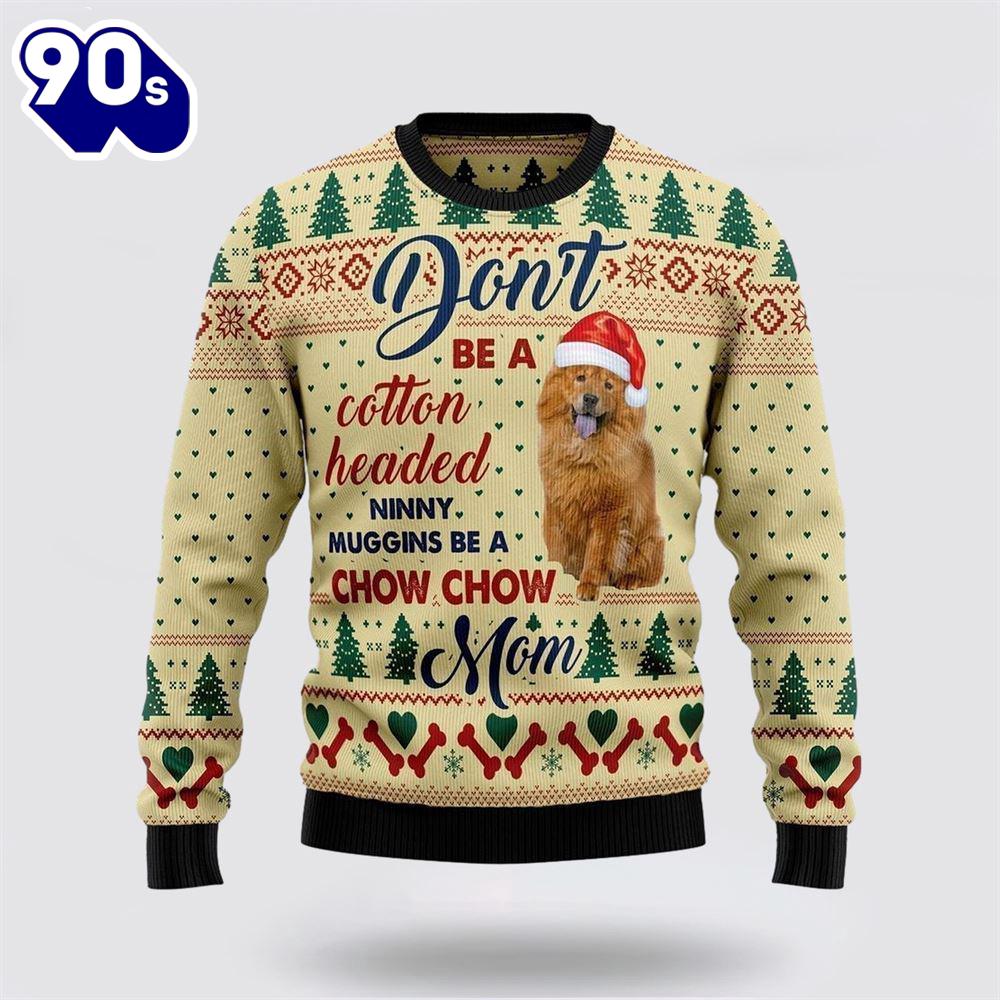 Merry Christmas Chow Chow Mom Ugly Christmas Sweater For Men And Women Merry Christmas Chow Chow Mom Ugly Christmas Sweater For Men And Women