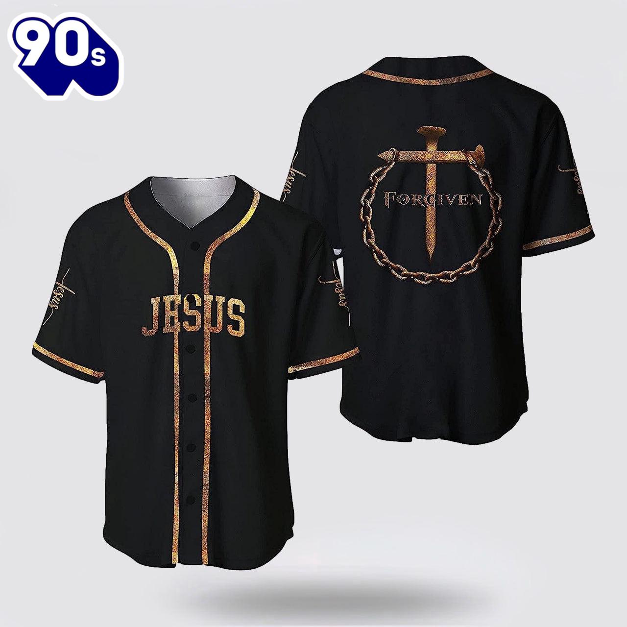 Christian Jesus Forgiven AOP Baseball Jersey Unisex Gift Christmas Christian Jesus Forgiven AOP Baseball Jersey Unisex Gift Christmas