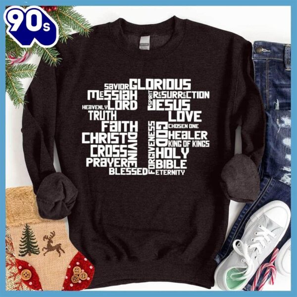 Christmas Cross Collage Version 2 Sweatshirt Gift Xmas