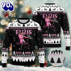 Christmas Elvis Presley 3D Ugly Sweater Gift Xmas