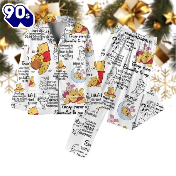 Christmas Pooh Bear Pajamas Set, Winnie The Pooh Movie Pj Set